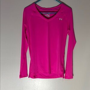 Under Armour Pink Fitted Long Sleeve Tee